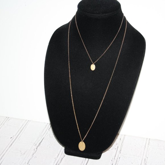 Vintagejelyfish Jewelry - Beautiful long layered brass chain necklace 16-18"